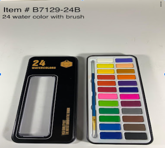 Water Colors With Bursh 