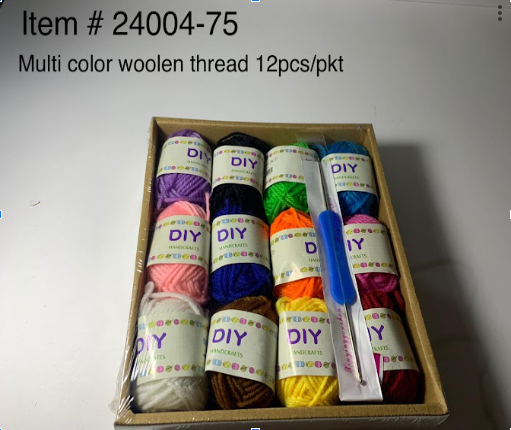 Multi color woolen thread